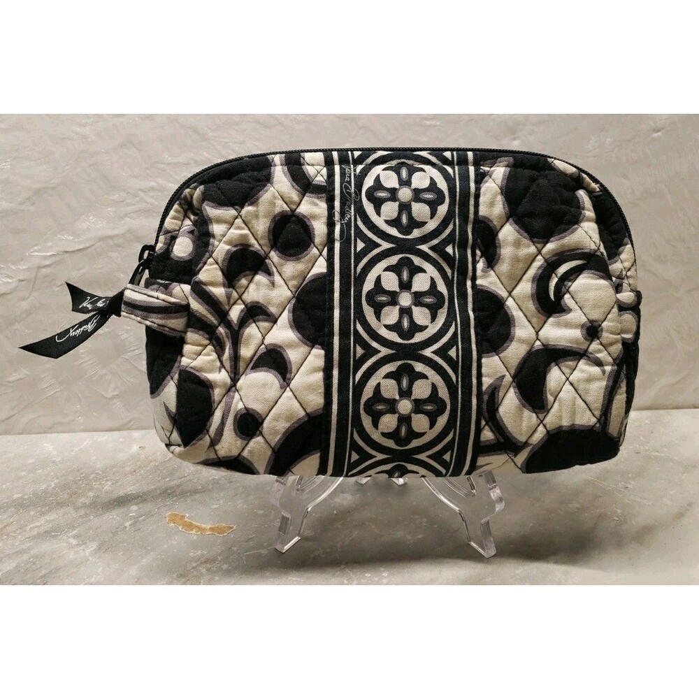 Vera Bradley Retired Night and Day Cosmetic Bag Lined Zip Large Good Condition
